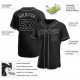 Custom Black Black-Gray Authentic Baseball Jersey