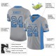 Custom Light Gray Powder Blue-Black Mesh Drift Fashion Football Jersey