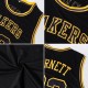 Custom Black Black-Old Gold Authentic Throwback Basketball Jersey