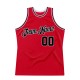 Custom Red Black-Red Authentic Throwback Basketball Jersey