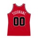 Custom Red Black-Red Authentic Throwback Basketball Jersey