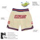 Custom Cream Orange-Royal Authentic Throwback Basketball Shorts