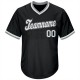 Custom Black White-Gray Authentic Throwback Rib-Knit Baseball Jersey Shirt