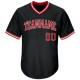 Custom Black Red-White Authentic Throwback Rib-Knit Baseball Jersey Shirt