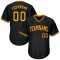 Custom Black Gold Authentic Throwback Rib-Knit Baseball Jersey Shirt