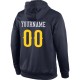 Custom Stitched Navy Gold-White Sports Pullover Sweatshirt Hoodie