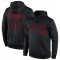 Custom Stitched Black Black-Red Sports Pullover Sweatshirt Hoodie