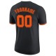 Custom Black Orange-Black Performance T-Shirt