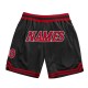 Custom Black Red-White Authentic Throwback Basketball Shorts