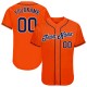 Custom Orange Navy-White Authentic Baseball Jersey