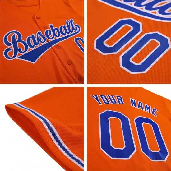 Custom Orange Orange-Gray Authentic Baseball Jersey