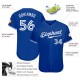 Custom Royal White Authentic Baseball Jersey