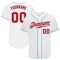 Custom White Red-Light Blue Authentic Baseball Jersey