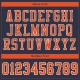 Custom Navy Orange-White Mesh Authentic Football Jersey