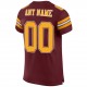 Custom Burgundy Gold-White Mesh Authentic Football Jersey