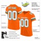 Custom Orange White-Aqua Mesh Authentic Football Jersey