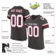 Custom Pewter White-Red Mesh Authentic Football Jersey