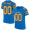 Custom Panther Blue Gold-Red Mesh Authentic Football Jersey