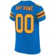 Custom Panther Blue Gold-Red Mesh Authentic Football Jersey