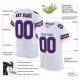 Custom White Royal-Red Mesh Authentic Football Jersey