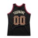 Custom Black Camo-Red Authentic Throwback Basketball Jersey