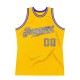 Custom Gold Camo-Purple Authentic Throwback Basketball Jersey