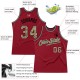 Custom Maroon Camo-Silver Gray Authentic Throwback Basketball Jersey