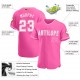 Custom Pink White Authentic American Flag Fashion Baseball Jersey