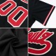 Custom Black Red-Gray Authentic American Flag Fashion Baseball Jersey