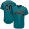 Custom Aqua Navy-Old Gold Authentic Baseball Jersey