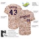 Custom Camo Navy-Orange Authentic Baseball Jersey