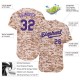 Custom Camo Purple-Black Authentic Baseball Jersey