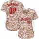 Custom Camo Red-Black Authentic Baseball Jersey