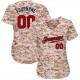 Custom Camo Red-Navy Authentic Baseball Jersey