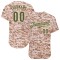 Custom Camo Olive-Cream Authentic Baseball Jersey