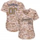 Custom Camo Old Gold-Royal Authentic Baseball Jersey