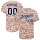 Custom Camo Navy-White Authentic Baseball Jersey