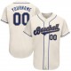 Custom Cream Royal-Gold Authentic Baseball Jersey