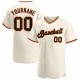 Custom Cream Black-Orange Authentic Baseball Jersey