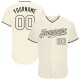 Custom Cream Cream-Black Authentic Baseball Jersey