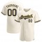 Custom Cream Navy-Gold Authentic Baseball Jersey