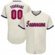 Custom Cream Red-Royal Baseball Jersey