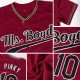 Custom Crimson Black-Khaki Authentic Baseball Jersey