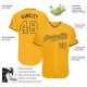 Custom Gold Gold-Black Authentic Baseball Jersey