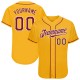 Custom Gold Crimson-White Authentic Baseball Jersey