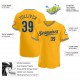 Custom Gold Royal-White Authentic Baseball Jersey