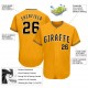 Custom Gold Black-White Authentic Baseball Jersey