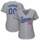 Custom Gray Royal-Red Baseball Jersey