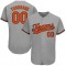 Custom Gray Orange-Black Authentic Baseball Jersey