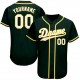 Custom Green White-Gold Authentic Baseball Jersey